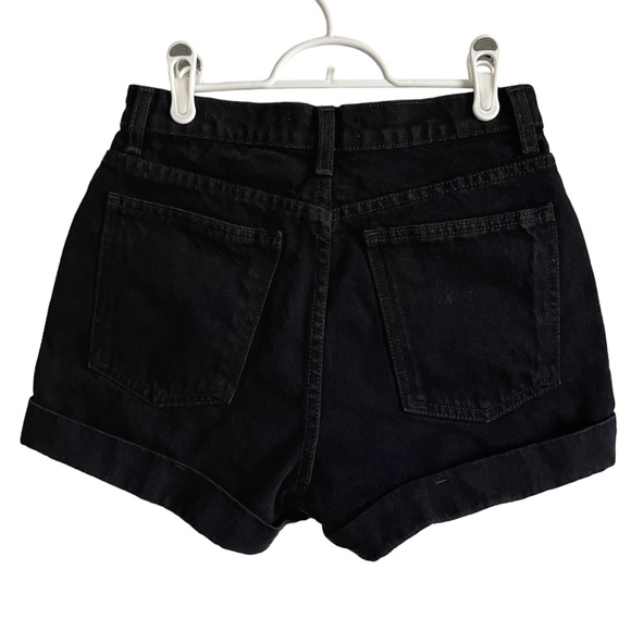 American Apparel The High Waisted Cuff Short Black 27 - Picture 2 of 16